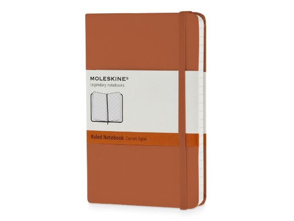 Записная книжка Moleskine Classic (в линейку) в твердой обложке, Pocket (9x14см), оранжевый коралл Записная книжка Moleskine Classic (в линейку) в твердой обложке, Pocket (9x14см), оранжевый коралл