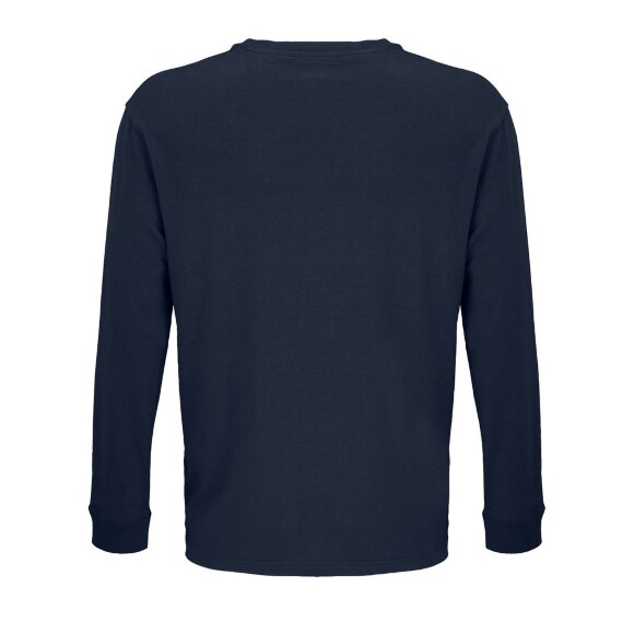 Футболка унисекс с длинным рукавом Pioneer LSL, темно-синяя Футболка унисекс с длинным рукавом Pioneer LSL, темно-синяя