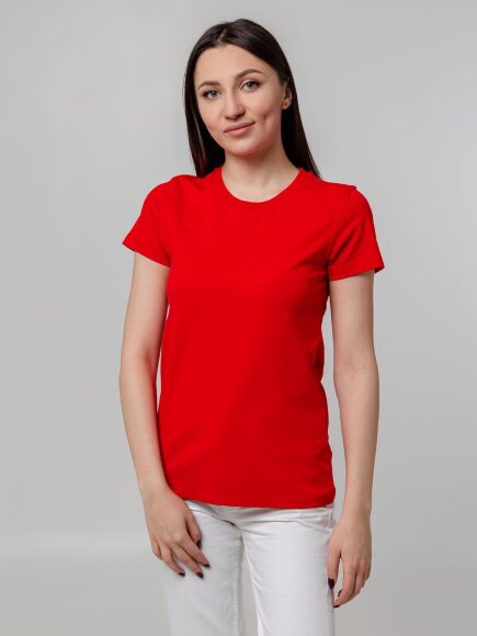 Футболка женская T-bolka Stretch Lady, красная Футболка женская T-bolka Stretch Lady, красная