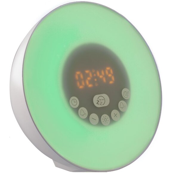 Лампа-колонка dreamTime для пробуждения светом и музыкой, белая Лампа-колонка dreamTime для пробуждения светом и музыкой, белая