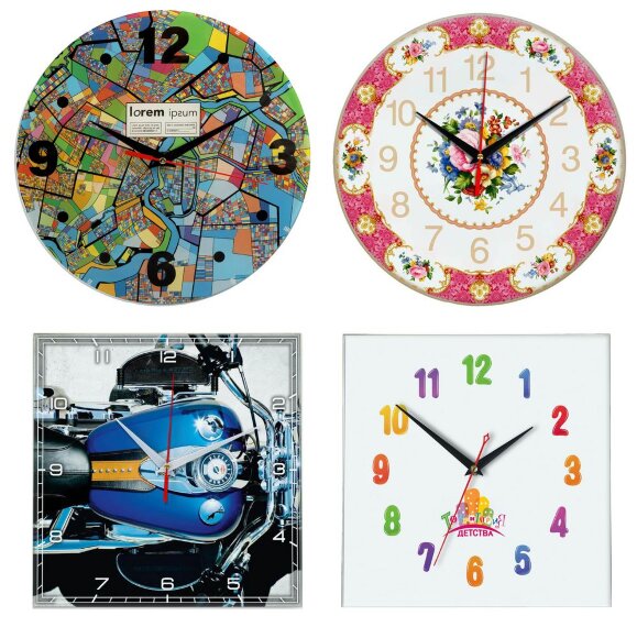 Часы стеклянные на заказ Time Wheel Часы стеклянные на заказ Time Wheel