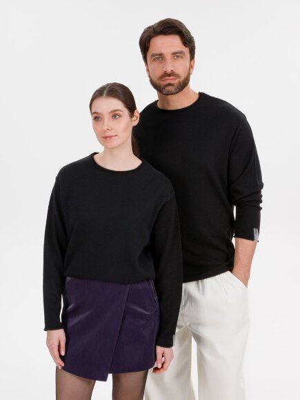 Лонгслив унисекс Siluetti Fuori, черный