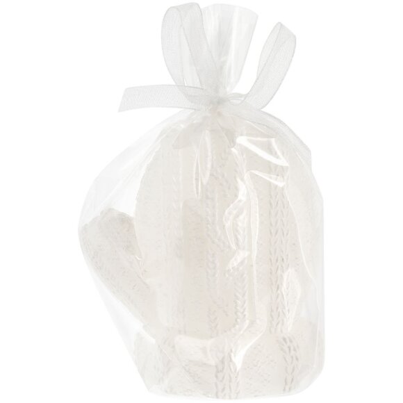 Свеча Kniteam, варежка, белая Свеча Kniteam, варежка, белая