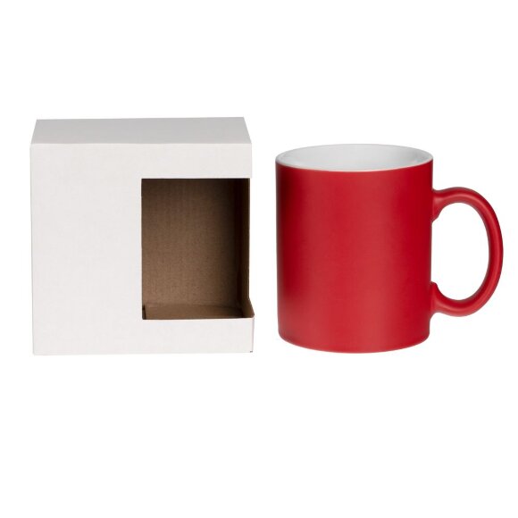 Коробка для кружки с окном Cupcase, белая Коробка для кружки с окном Cupcase, белая