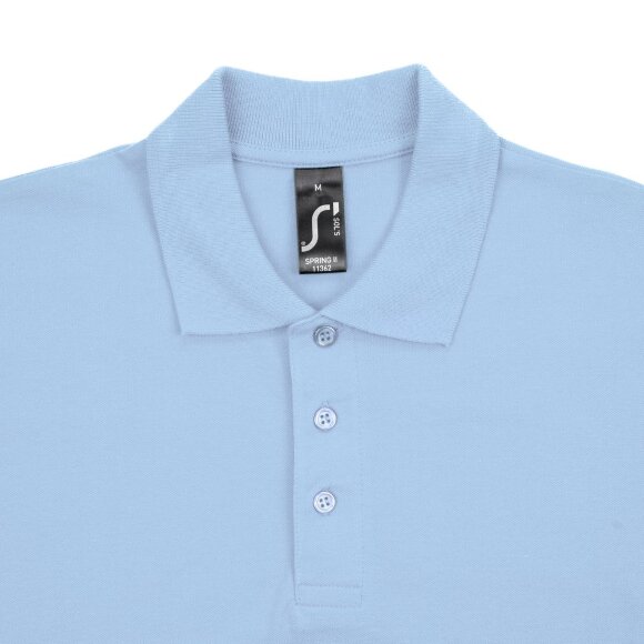 Рубашка поло мужская Spring 210, голубая Рубашка поло мужская Spring 210, голубая