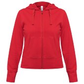 Толстовка женская Hooded Full Zip красная