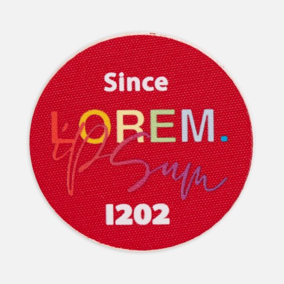 Наклейка тканевая Lunga Round, M, красная