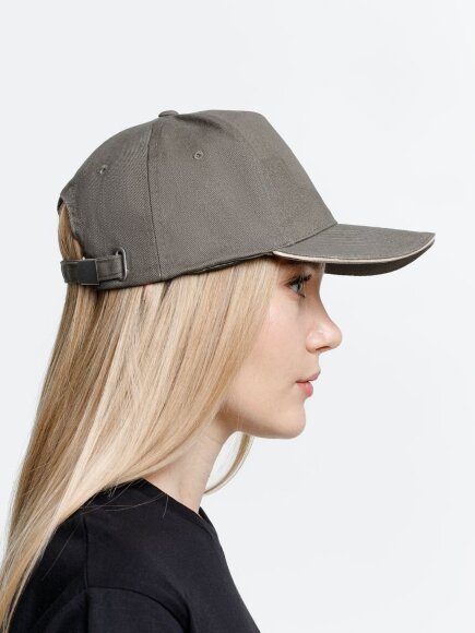 Бейсболка Long Beach, хаки с бежевым Бейсболка Long Beach, хаки с бежевым