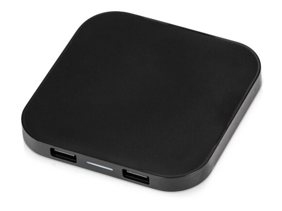 Беспроводная зарядка Tile с 2 USB-A, 5 Вт, черный Беспроводная зарядка Tile с 2 USB-A, 5 Вт, черный