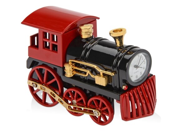 Часы Паровоз, черный/красный/золотистый Часы Паровоз, черный/красный/золотистый