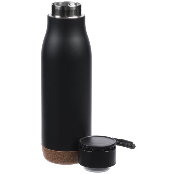 Термобутылка Steady, черная Термобутылка Steady, черная