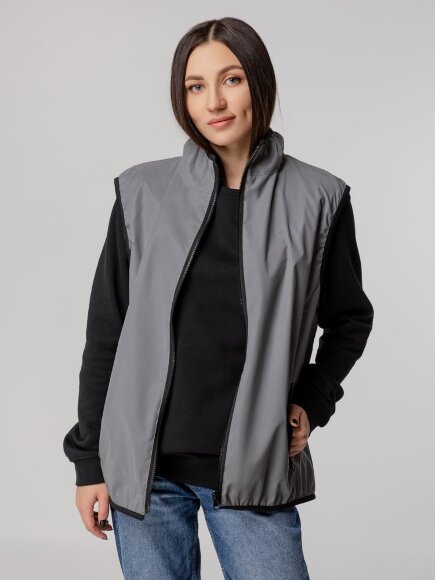 Жилет двусторонний Manifest из светоотражающей ткани, серый Жилет двусторонний Manifest из светоотражающей ткани, серый