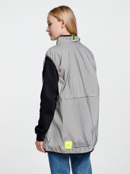 Жилет двусторонний Manifest из светоотражающей ткани, серый Жилет двусторонний Manifest из светоотражающей ткани, серый