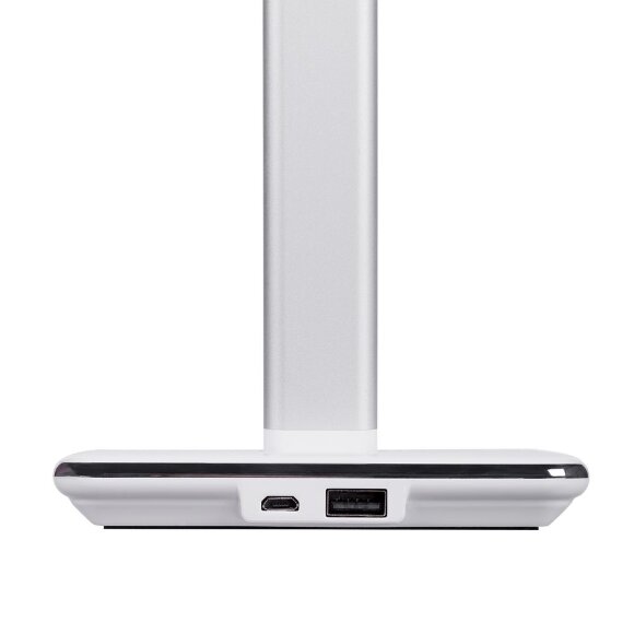 Настольная лампа с беспроводной зарядкой Power Spot, белая Настольная лампа с беспроводной зарядкой Power Spot, белая