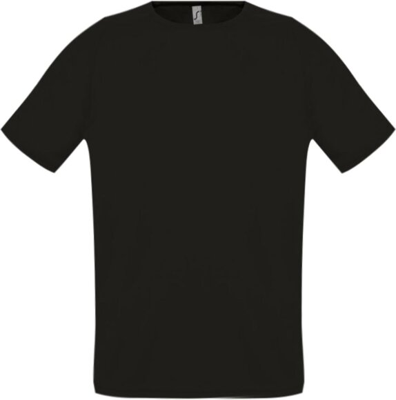 Футболка унисекс Sporty 140, черная Футболка унисекс Sporty 140, черная