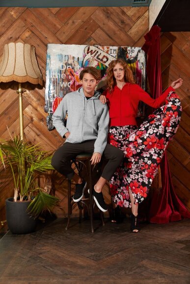 Толстовка женская Hooded Full Zip серый меланж Толстовка женская Hooded Full Zip серый меланж