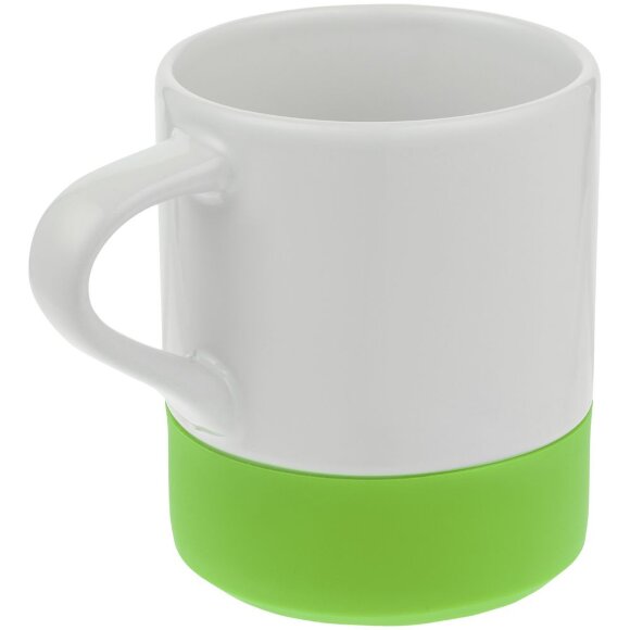 Кружка с силиконовой подставкой Protege, зеленое яблоко Кружка с силиконовой подставкой Protege, зеленое яблоко