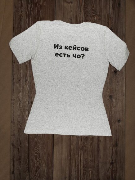 Футболка женская T-bolka Stretch Lady, серый меланж Футболка женская T-bolka Stretch Lady, серый меланж