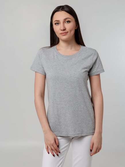 Футболка женская T-bolka Stretch Lady, серый меланж Футболка женская T-bolka Stretch Lady, серый меланж
