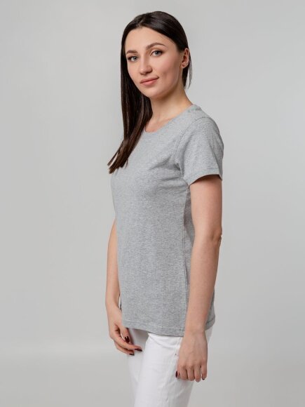 Футболка женская T-bolka Stretch Lady, серый меланж Футболка женская T-bolka Stretch Lady, серый меланж