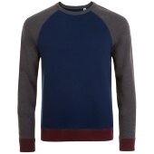 Толстовка унисекс Sandro, темно-синяя с черным меланжем Толстовка унисекс Sandro, темно-синяя с черным меланжем