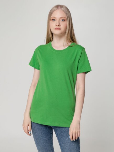 Футболка женская T-bolka Lady, ярко-зеленая Футболка женская T-bolka Lady, ярко-зеленая