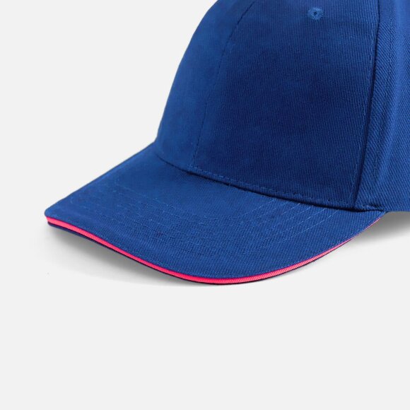 Бейсболка Buffalo, ярко-синяя (royal) с неоново-розовым Бейсболка Buffalo, ярко-синяя (royal) с неоново-розовым