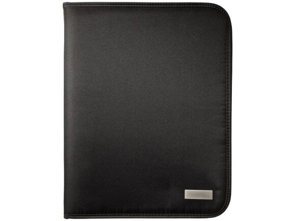 Папка А4 ''Stanford'' на молнии с блокнотом, черный Папка А4 ''Stanford'' на молнии с блокнотом, черный