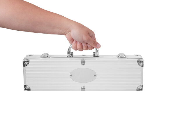 Набор для барбекю в кейсе: лопатка, щипцы, вилка Salvy Набор для барбекю в кейсе: лопатка, щипцы, вилка Salvy