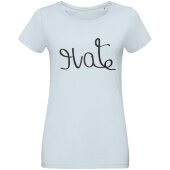 Футболка женская Hate-Love, голубая Футболка женская Hate-Love, голубая
