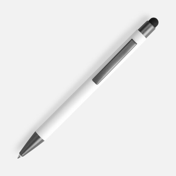 Ручка шариковая Atento Soft Touch со стилусом, белая Ручка шариковая Atento Soft Touch со стилусом, белая
