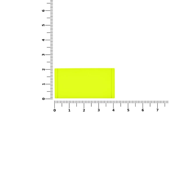 Лейбл из ПВХ Dzeta, XS, желтый неон