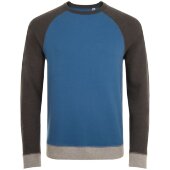 Толстовка унисекс Sandro, синяя с черным меланжем Толстовка унисекс Sandro, синяя с черным меланжем