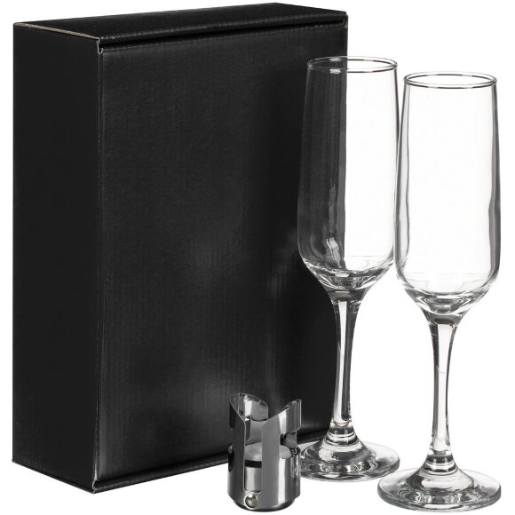 Набор для шампанского Isabella, в черной упаковке Набор для шампанского Isabella, в черной упаковке