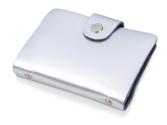 Визитница на 26 визиток, серебристая Визитница на 26 визиток, серебристая