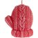 Свеча Kniteam, варежка, красная Свеча Kniteam, варежка, красная