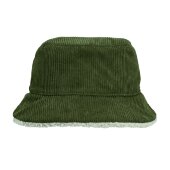 Панама Bucket двусторонняя утепленная, хаки с бежевым