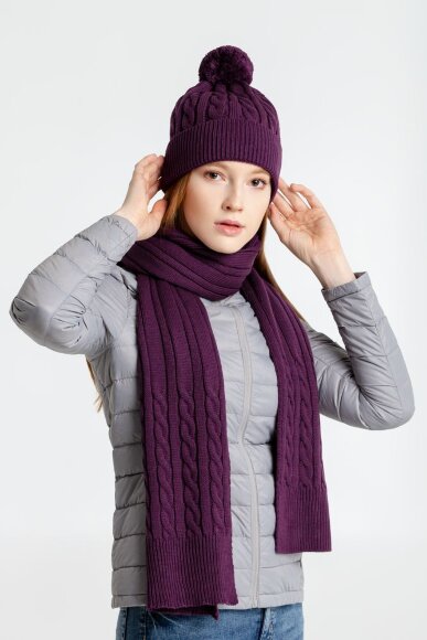 Шарф Heat Trick, баклажановый