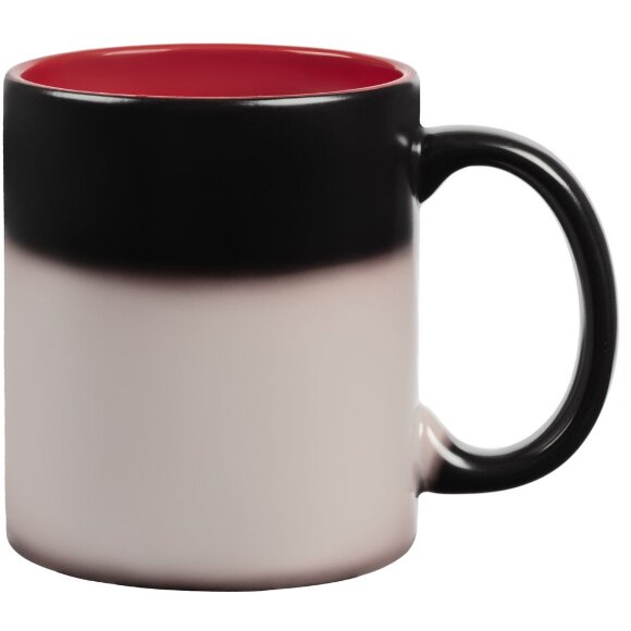 Кружка-хамелеон On Display, матовая, черная с красным Кружка-хамелеон On Display, матовая, черная с красным