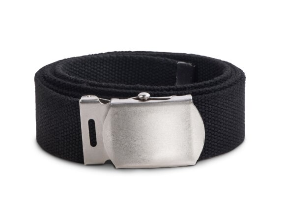 Ремень на пояс Canvas из ткани с металлической пряжкой, черный Ремень на пояс Canvas из ткани с металлической пряжкой, черный