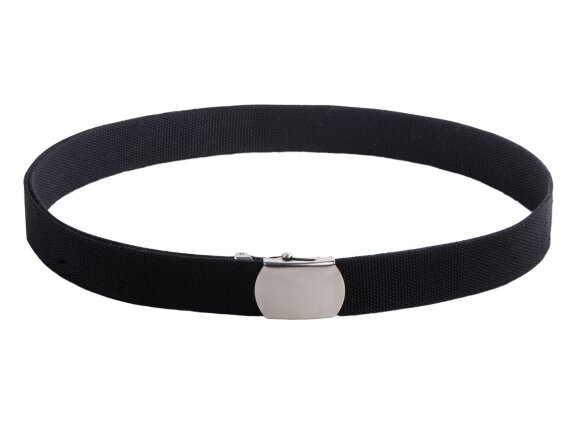 Ремень на пояс Canvas из ткани с металлической пряжкой, черный Ремень на пояс Canvas из ткани с металлической пряжкой, черный