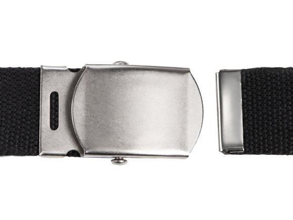 Ремень на пояс Canvas из ткани с металлической пряжкой, черный Ремень на пояс Canvas из ткани с металлической пряжкой, черный