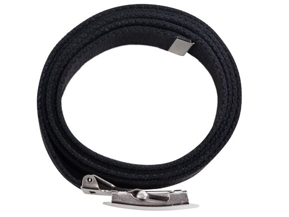 Ремень на пояс Canvas из ткани с металлической пряжкой, черный Ремень на пояс Canvas из ткани с металлической пряжкой, черный