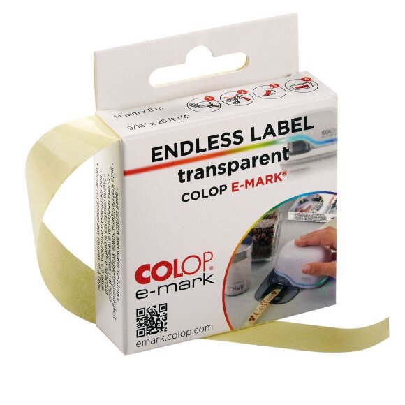 Клейкая лента для принтера Colop e-mark, прозрачная Клейкая лента для принтера Colop e-mark, прозрачная