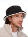 Панама Bucket двусторонняя утепленная, темно-серая с бежевым