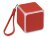 Портативная колонка Cube с подсветкой, красный