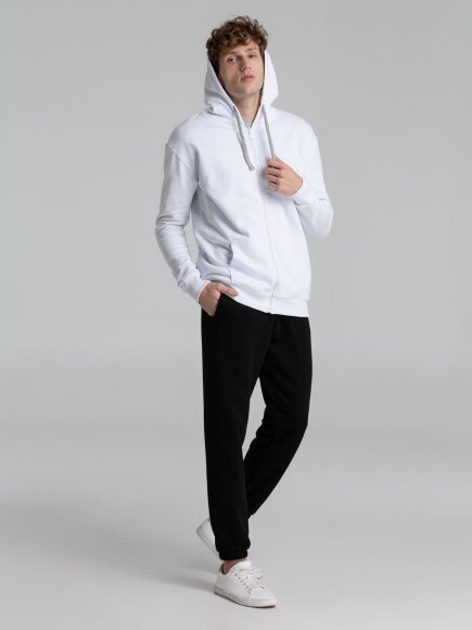 Толстовка на молнии с капюшоном Unit Siverga Heavy, белая Толстовка на молнии с капюшоном Unit Siverga Heavy, белая