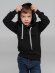 Толстовка с капюшоном детская Kirenga Kids, черная Толстовка с капюшоном детская Kirenga Kids, черная