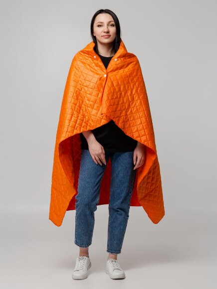 Плед-пончо для пикника SnapCoat, оранжевый Плед-пончо для пикника SnapCoat, оранжевый