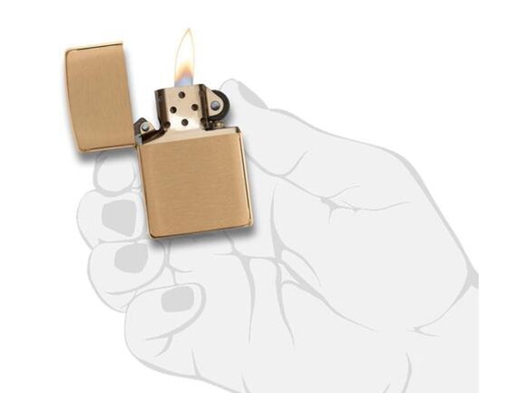 Зажигалка ZIPPO с покрытием Brushed Brass, латунь/сталь, золотистая, матовая, 38x13x57 мм Зажигалка ZIPPO с покрытием Brushed Brass, латунь/сталь, золотистая, матовая, 38x13x57 мм